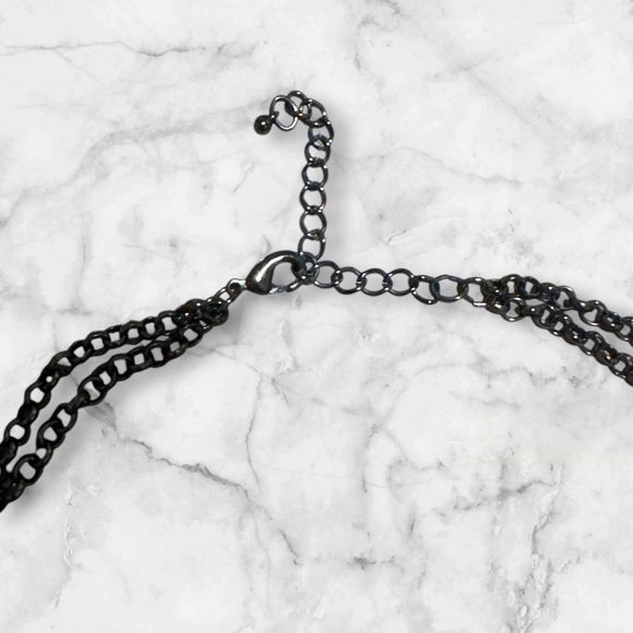 💎✅Vintage Red Beaded and Crystal Double-Strand Necklace - Picture 5 of 11